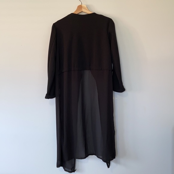 NWOT Black Drape Midi Rob Style Light Weight Jacket - Picture 9 of 12